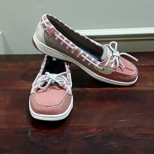 Ladies Red & Cream Sperry Angelfish Top-Siders
